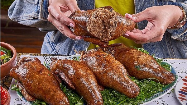 طريقة حشو الحمام بالفريك